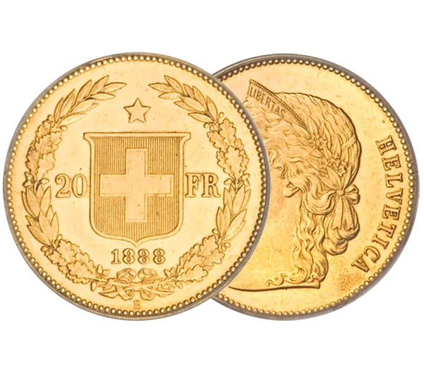 Pièce 20 Francs suisse Vreneli en or