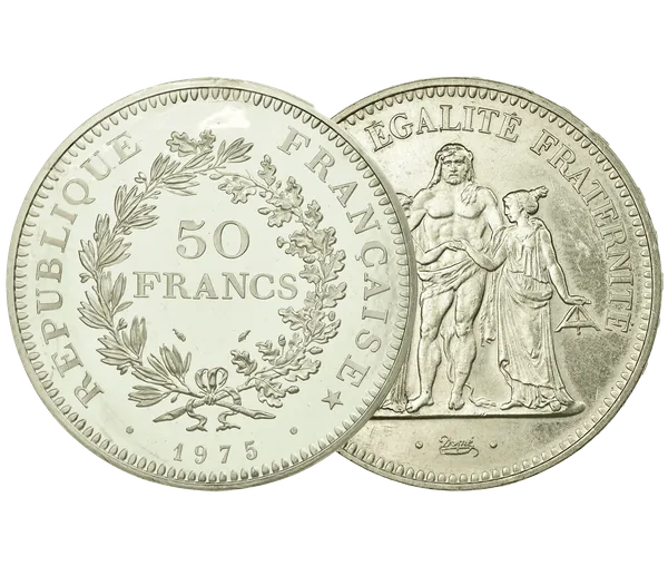 Pièce 50 Francs Hercule en argent