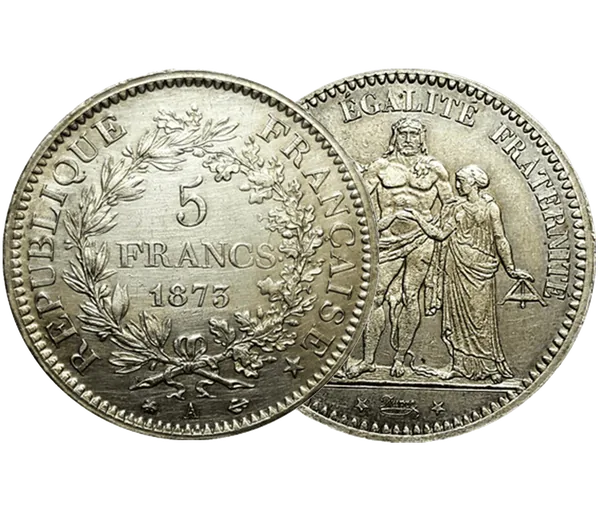 Pièce 5 Francs Écu en argent